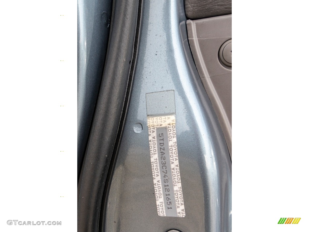 2004 Sienna CE - Blue Mirage Metallic / Fawn Beige photo #36