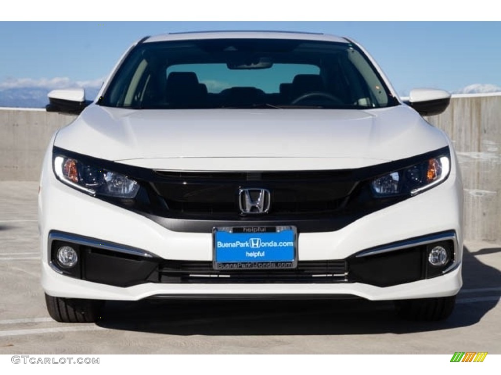 2019 Civic EX-L Sedan - Platinum White Pearl / Black photo #3
