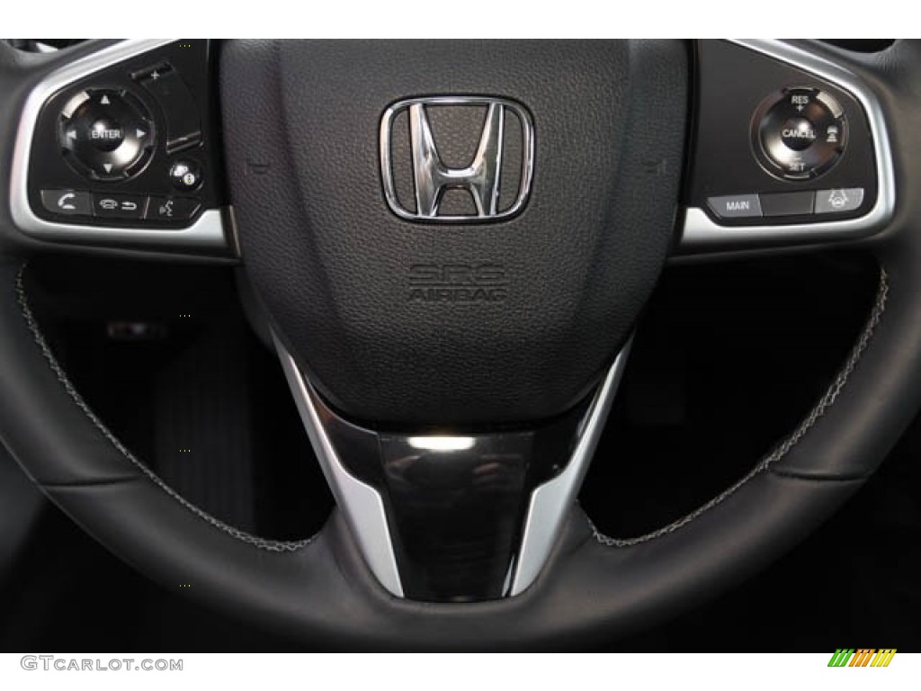 2019 Civic EX-L Sedan - Platinum White Pearl / Black photo #19