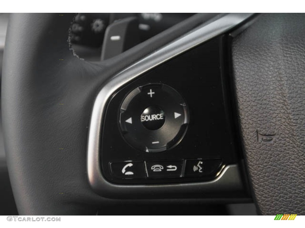 2019 Honda Civic Sport Hatchback Black Steering Wheel Photo #131640305