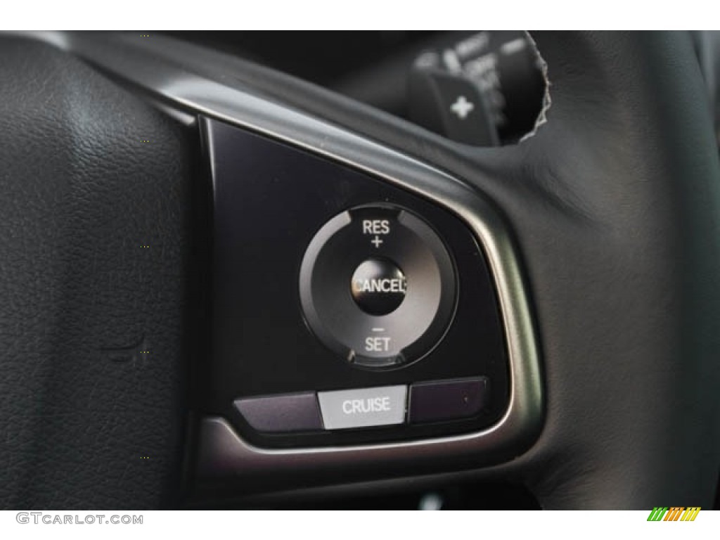 2019 Honda Civic Sport Hatchback Black Steering Wheel Photo #131640323