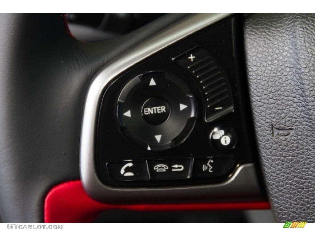 2019 Honda Civic Type R Black/Red Steering Wheel Photo #131642750