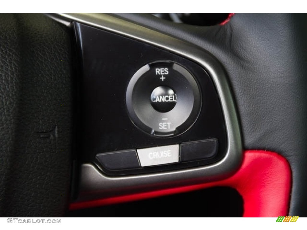 2019 Honda Civic Type R Black/Red Steering Wheel Photo #131642768