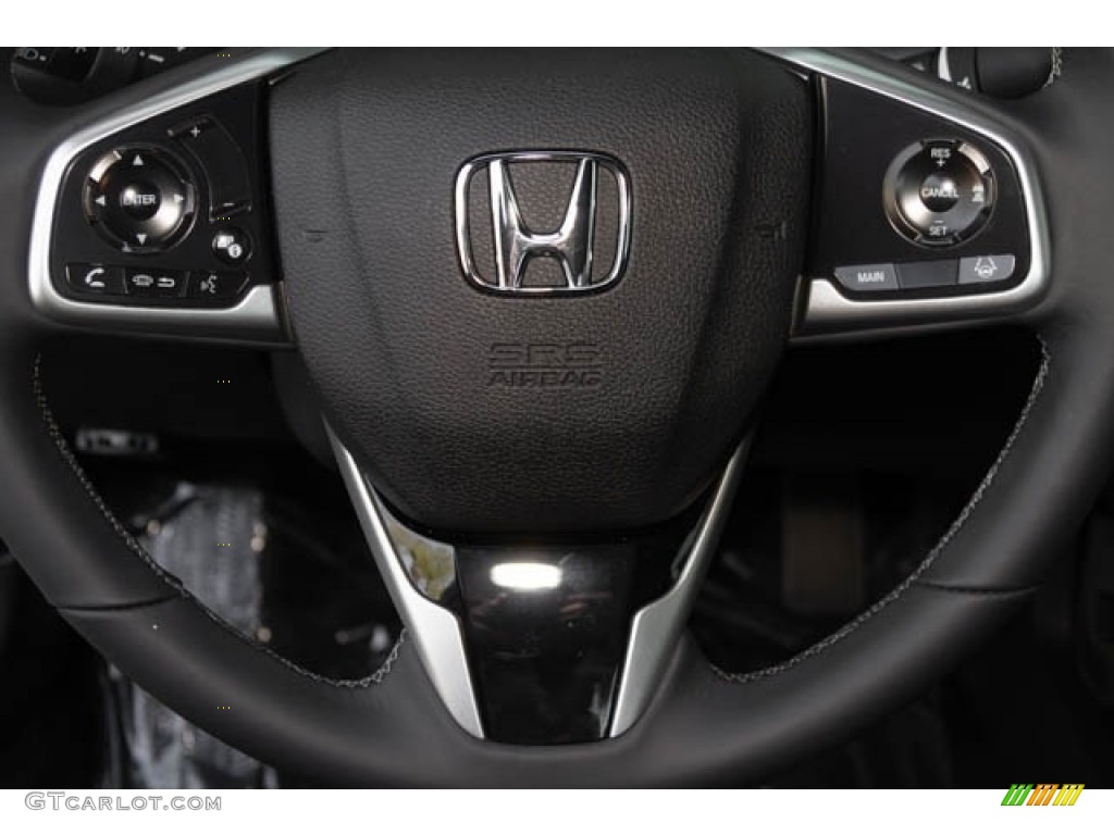 2019 Honda Civic EX Coupe Black Steering Wheel Photo #131643176