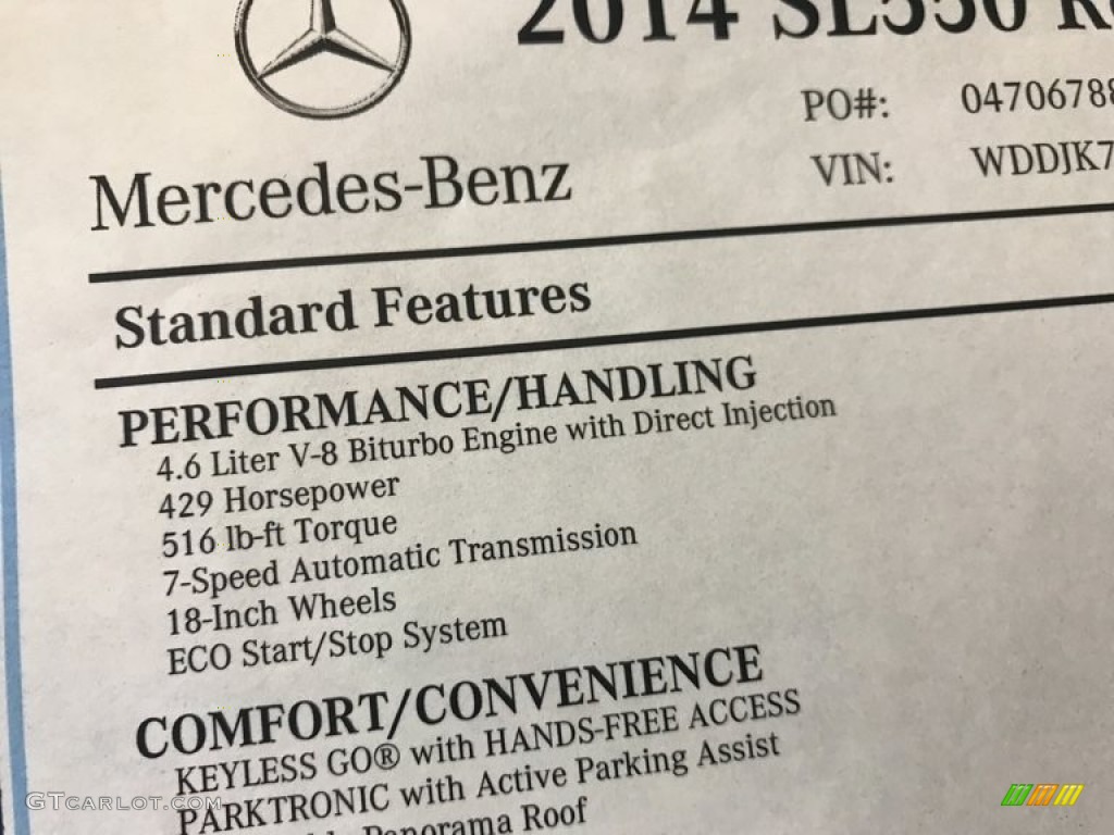 2014 SL 550 Roadster - Diamond White Metallic / Red/Black photo #120