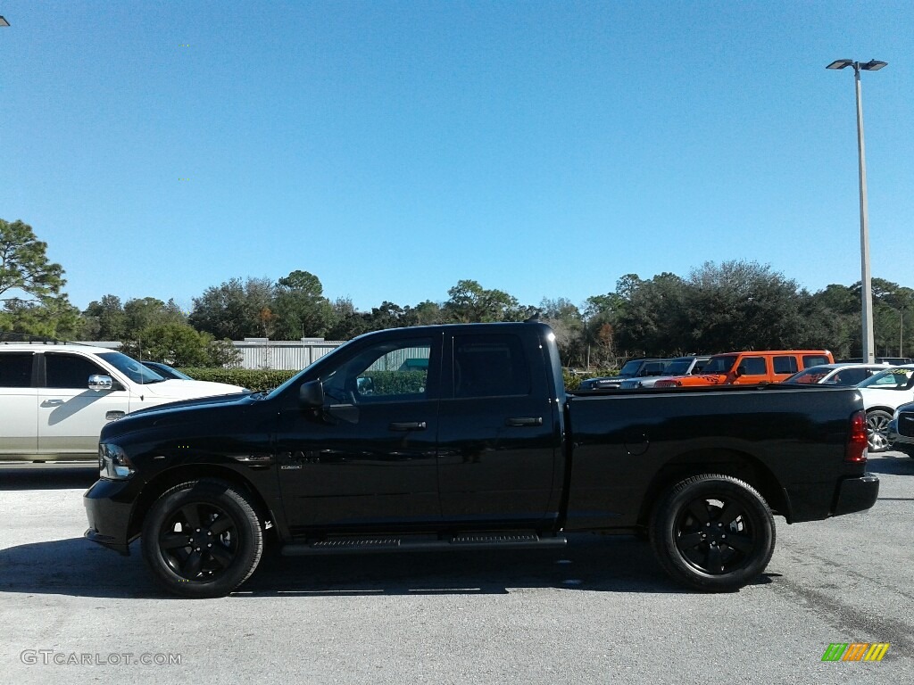 2019 1500 Classic Express Quad Cab - Brilliant Black Crystal Pearl / Black/Diesel Gray photo #2