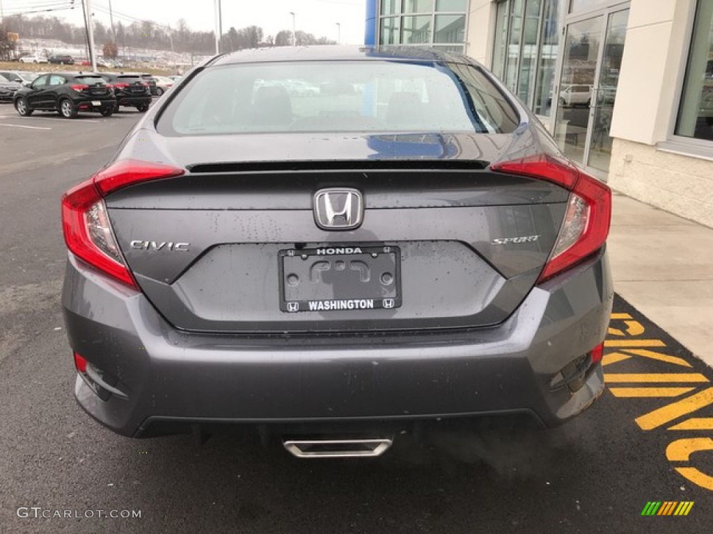 2019 Civic Sport Sedan - Modern Steel Metallic / Black photo #7