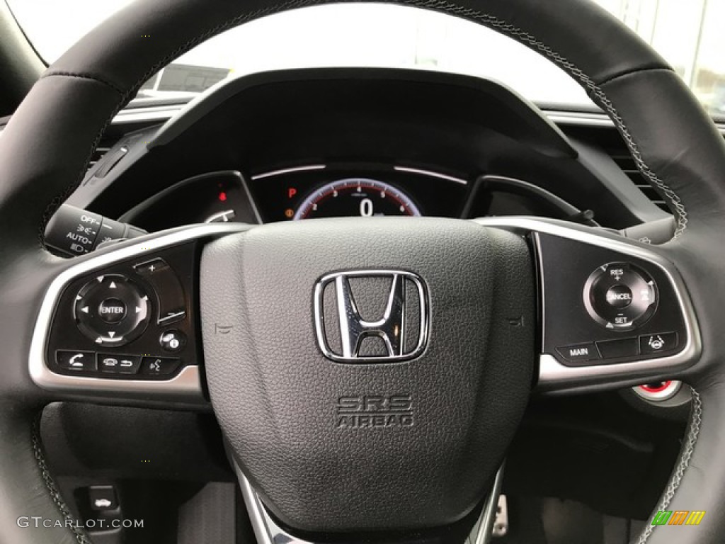 2019 Civic Sport Sedan - Modern Steel Metallic / Black photo #18
