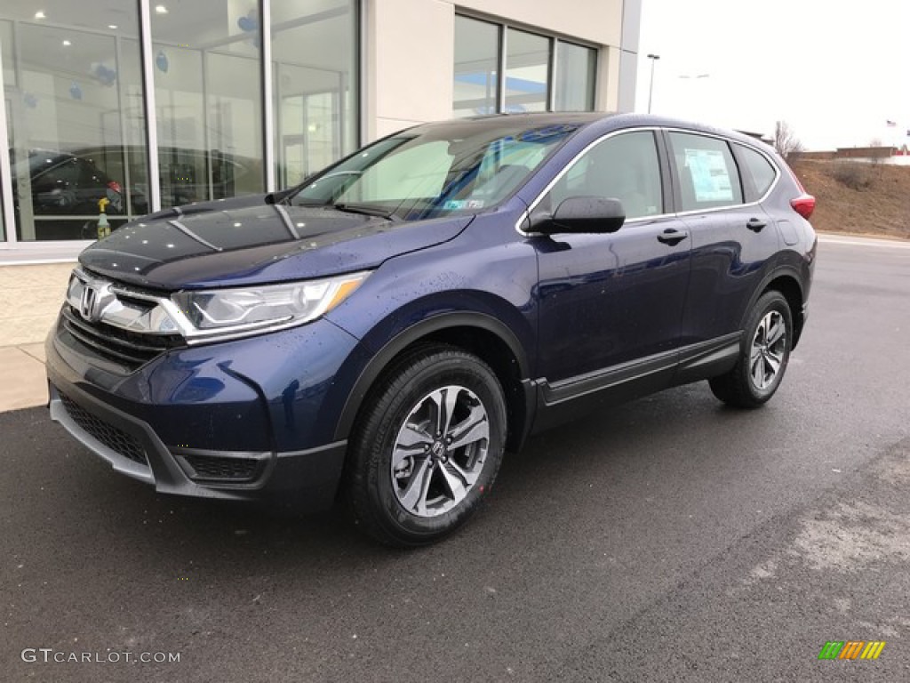 2019 CR-V LX AWD - Obsidian Blue Pearl / Gray photo #3