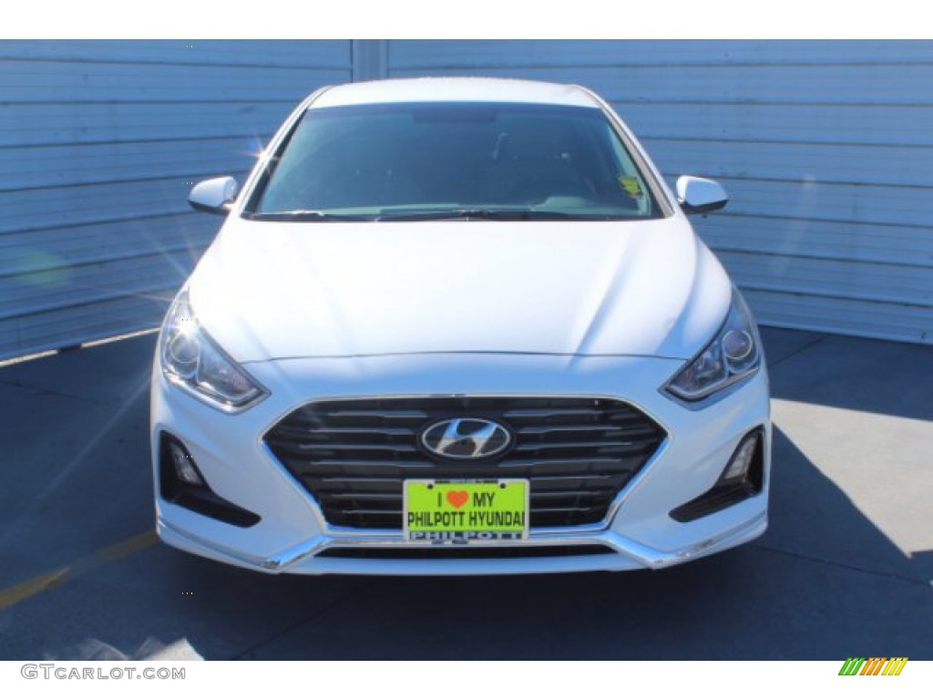 2019 Sonata SE - Quartz White Pearl / Gray photo #3