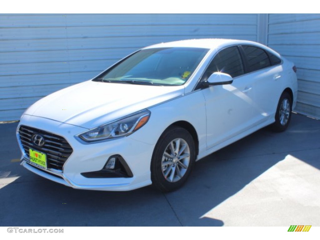 2019 Sonata SE - Quartz White Pearl / Gray photo #4