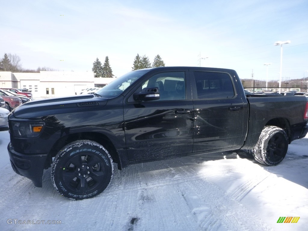 2019 1500 Big Horn Crew Cab 4x4 - Diamond Black Crystal Pearl / Black photo #3