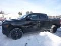 2019 Diamond Black Crystal Pearl Ram 1500 Big Horn Crew Cab 4x4  photo #3