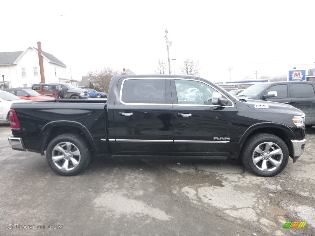 2019 1500 Limited Crew Cab 4x4 - Diamond Black Crystal Pearl / Black photo #7