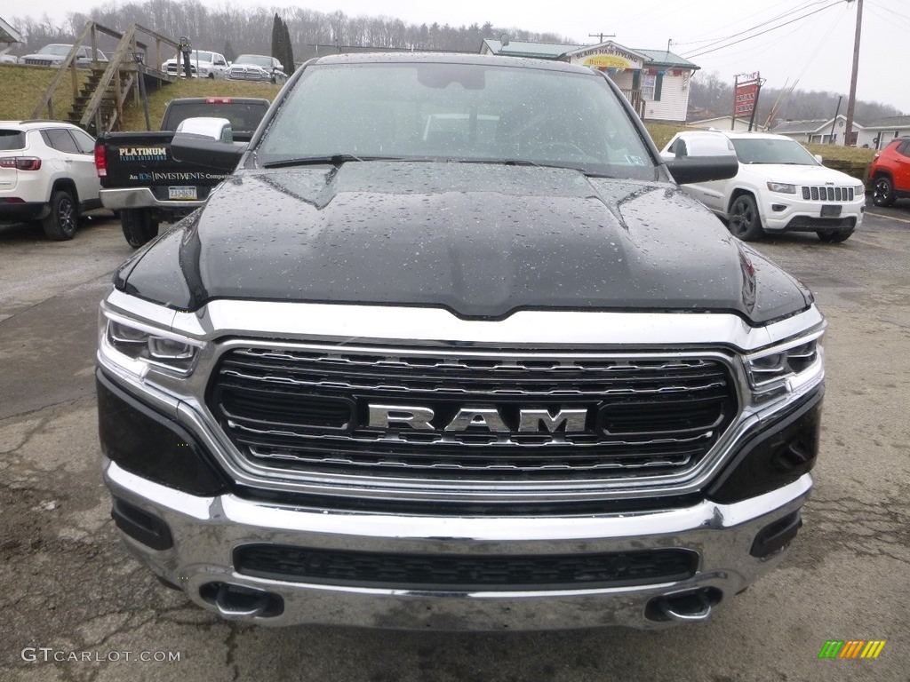 2019 1500 Limited Crew Cab 4x4 - Diamond Black Crystal Pearl / Black photo #9