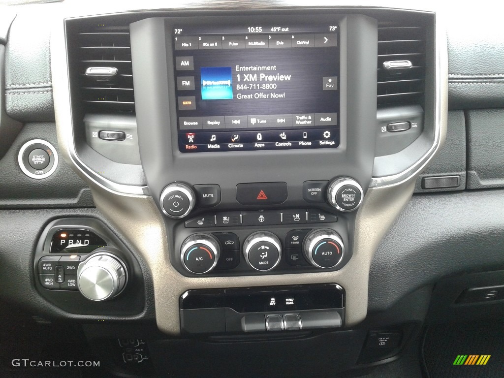 2019 1500 Laramie Crew Cab 4x4 - Diamond Black Crystal Pearl / Black photo #22