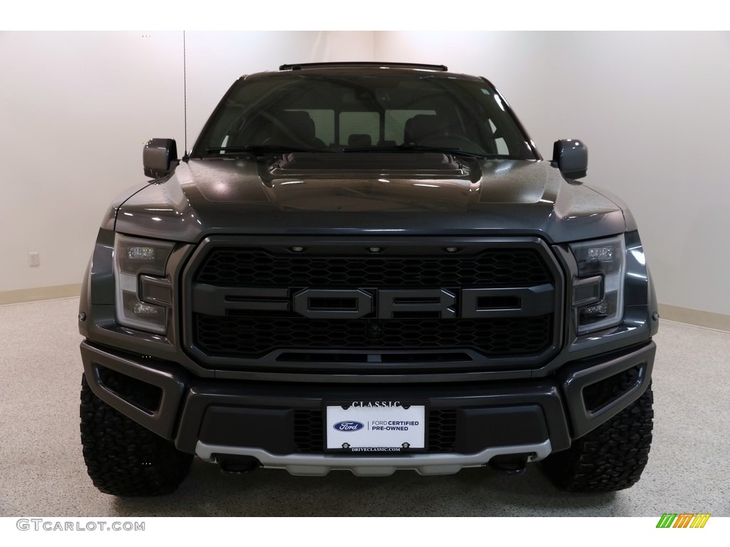 2017 F150 SVT Raptor SuperCrew 4x4 - Magnetic / Raptor Black/Orange Accent photo #2