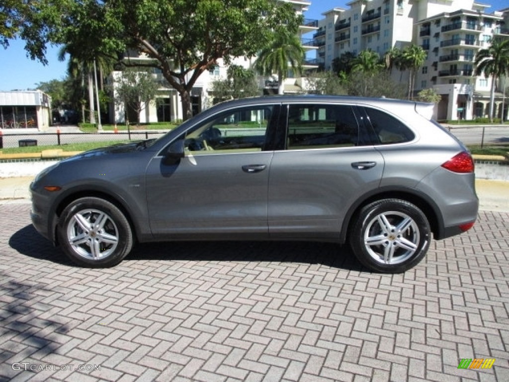 2014 Cayenne Diesel - Meteor Grey Metallic / Luxor Beige photo #3