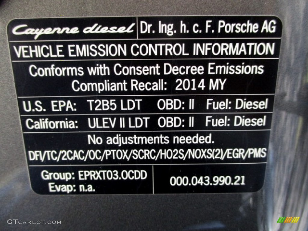 2014 Cayenne Diesel - Meteor Grey Metallic / Luxor Beige photo #91