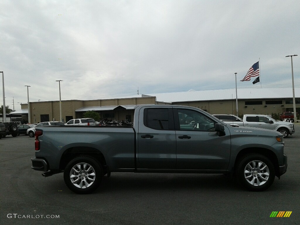 2019 Silverado 1500 Custom Double Cab - Satin Steel Metallic / Jet Black photo #6