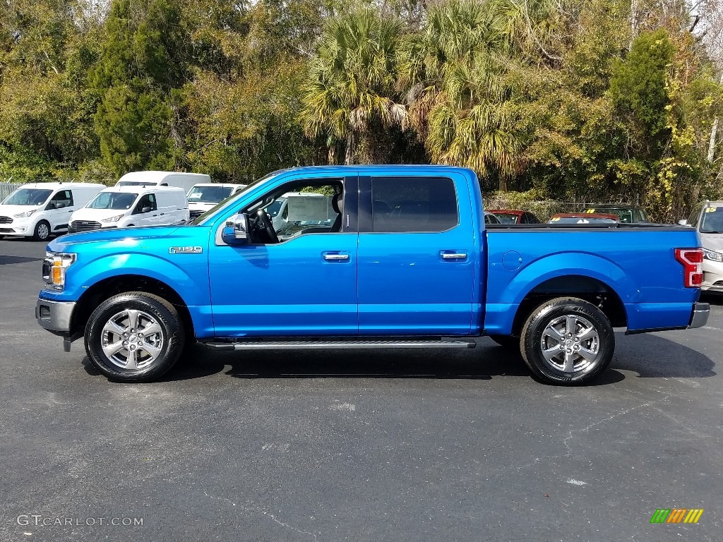 2019 F150 XLT SuperCrew - Velocity Blue / Earth Gray photo #2