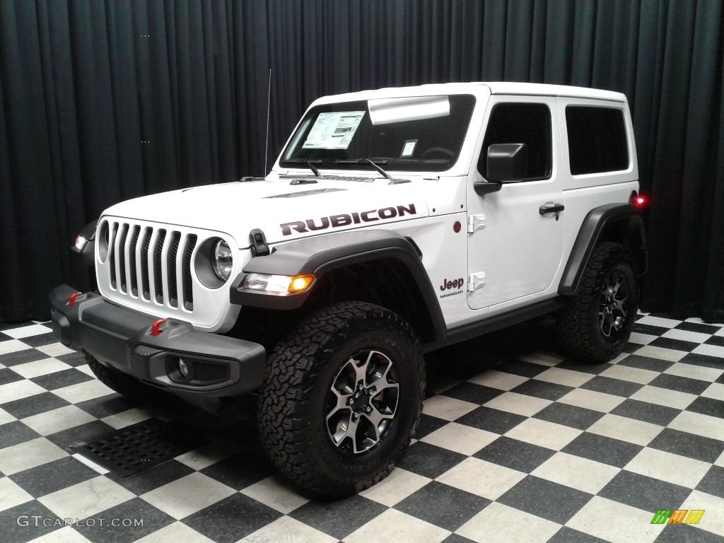 2019 Wrangler Rubicon 4x4 - Bright White / Black photo #2