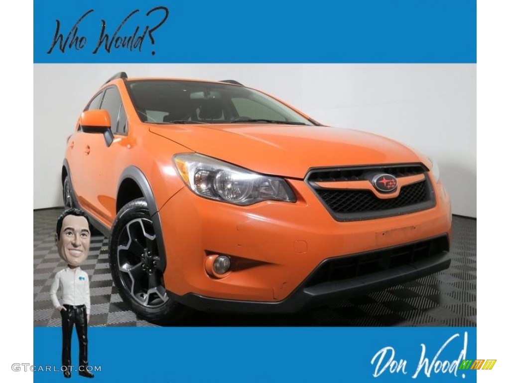 2014 XV Crosstrek 2.0i Premium - Tangerine Orange Pearl / Black photo #1
