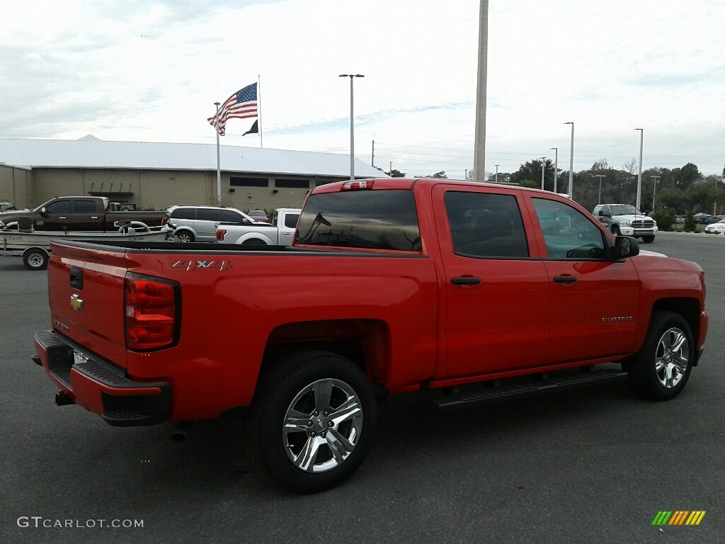 2018 Silverado 1500 Custom Crew Cab 4x4 - Red Hot / Dark Ash/Jet Black photo #5