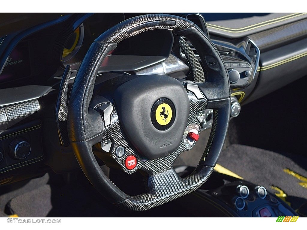 2013 Ferrari 458 Spider Nero Steering Wheel Photo #131694316