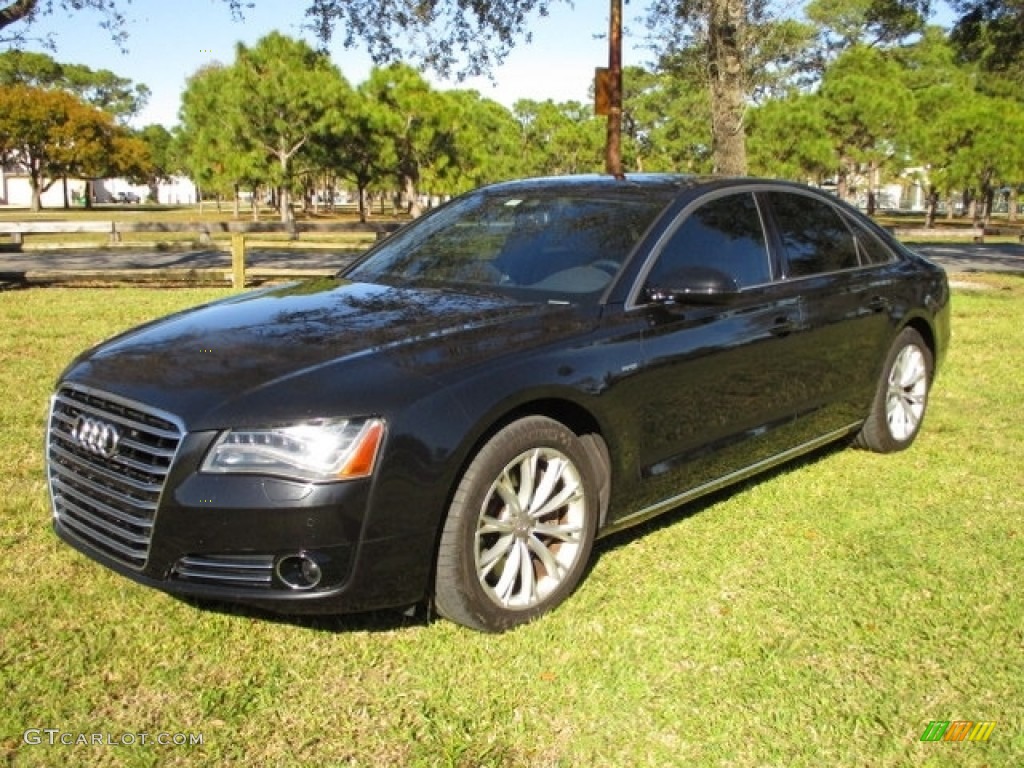 2011 A8 4.2 FSI quattro - Phantom Black Pearl Effect / Nougat Brown photo #1