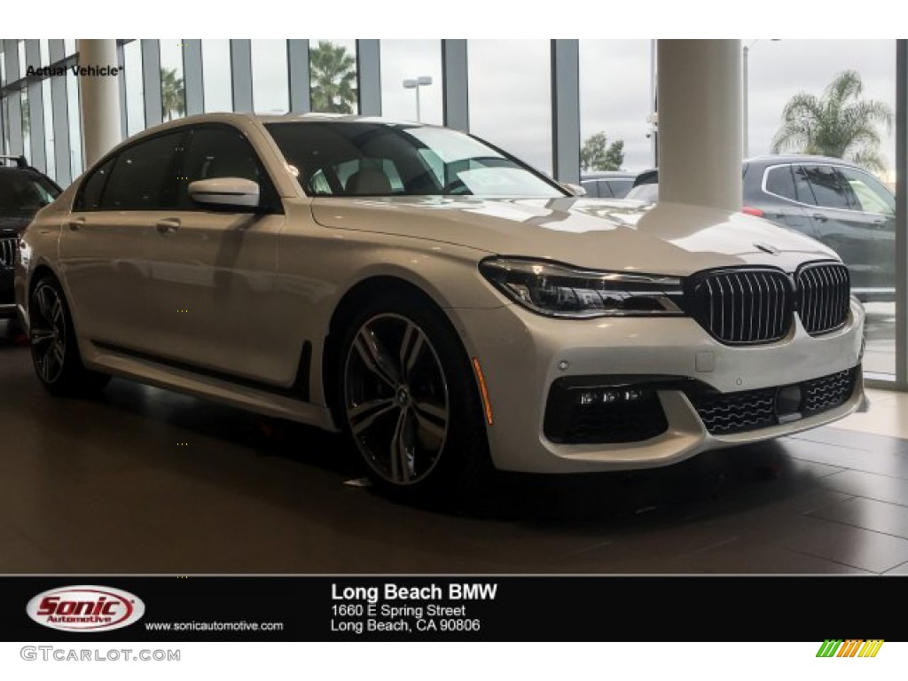 2019 7 Series 750i Sedan - Mineral White Metallic / Ivory White photo #1