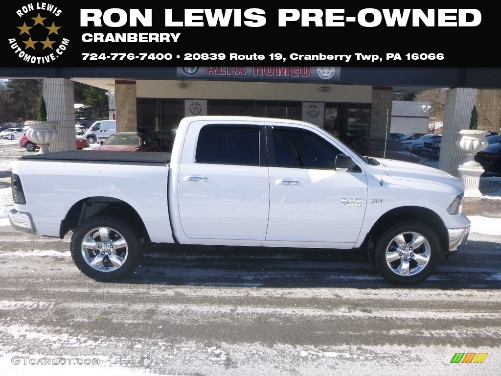 2013 1500 SLT Crew Cab 4x4 - Bright White / Black/Diesel Gray photo #1