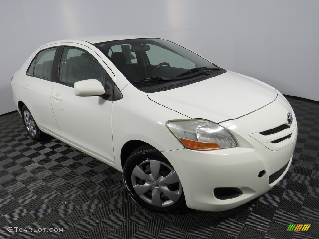 2007 Yaris Sedan - Polar White / Dark Charcoal photo #3