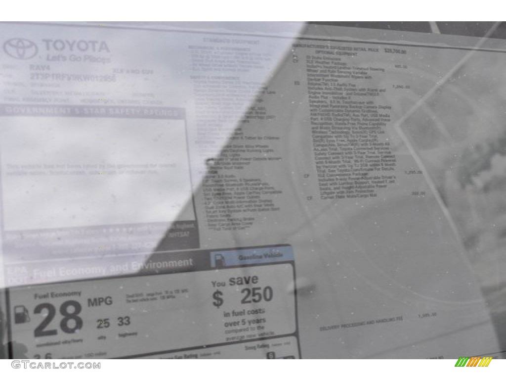 2019 RAV4 XLE AWD - Silver Sky Metallic / Light Gray photo #37