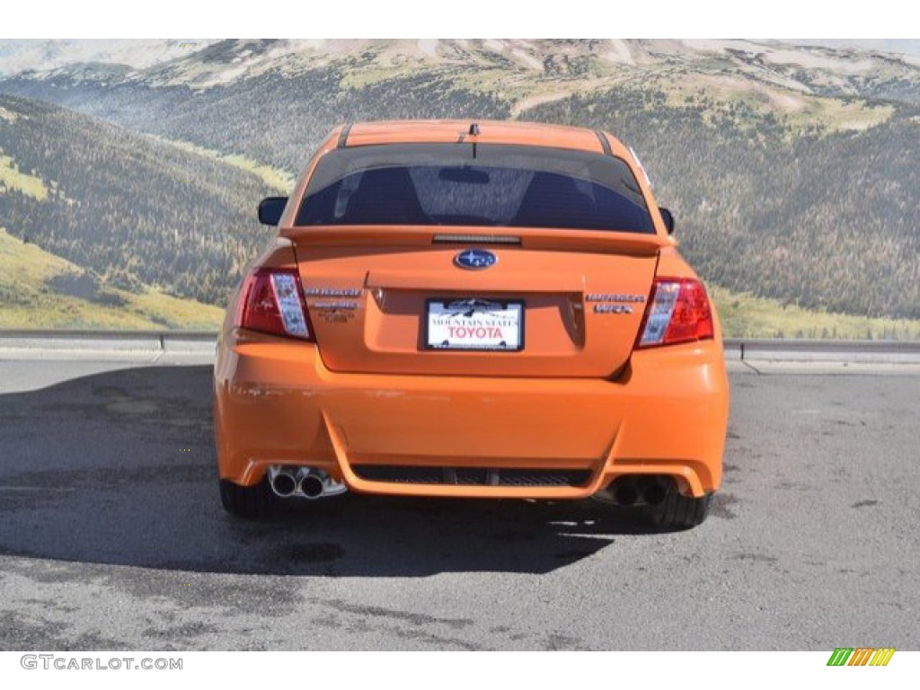 2013 Impreza WRX Premium 4 Door - Tangerine Orange Pearl / WRX Carbon Black photo #8