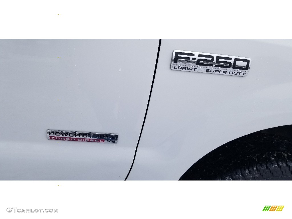 2007 F250 Super Duty Lariat SuperCab 4x4 - Oxford White Clearcoat / Black Leather photo #8