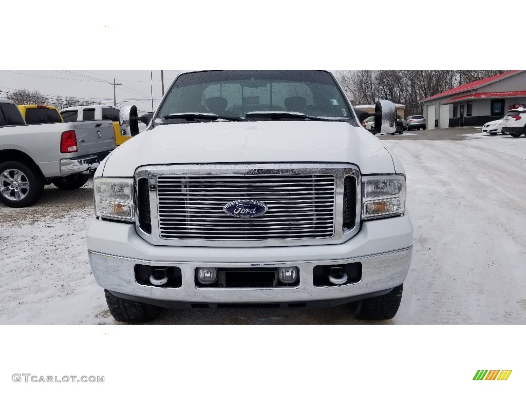 2007 F250 Super Duty Lariat SuperCab 4x4 - Oxford White Clearcoat / Black Leather photo #10