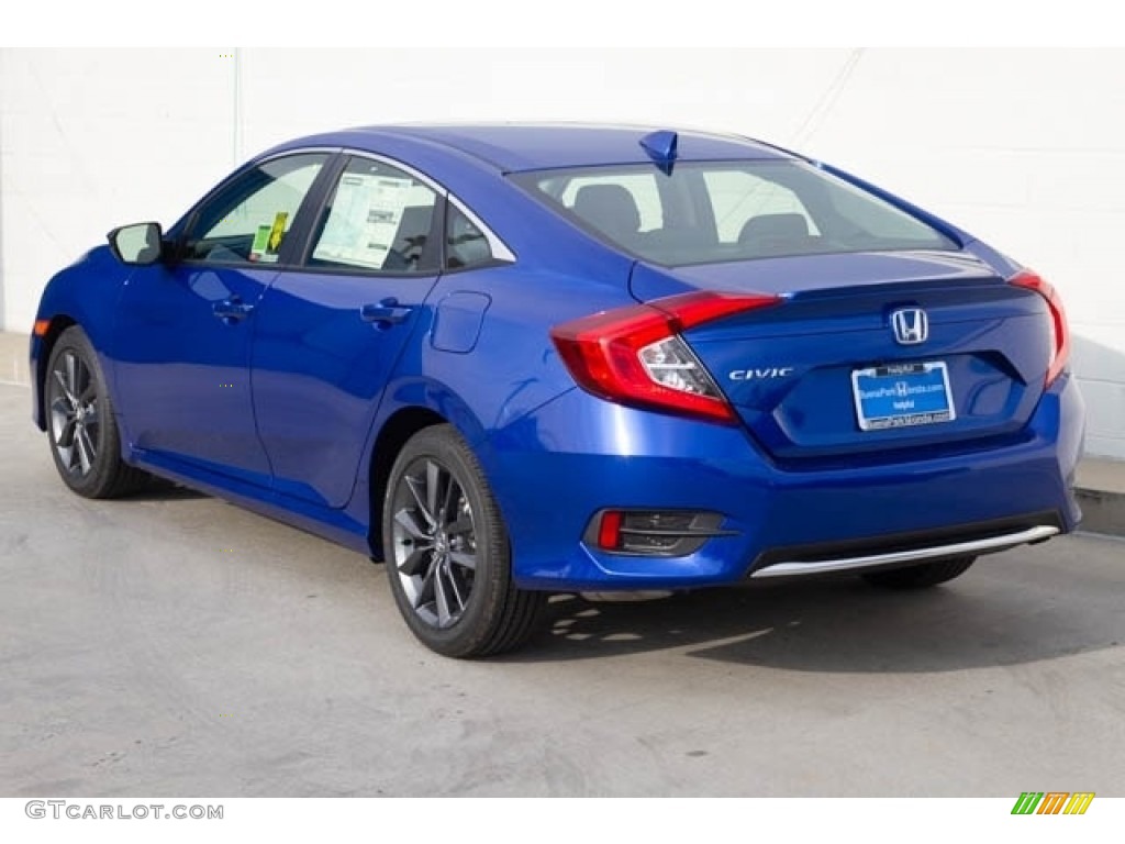 2019 Civic EX Sedan - Agean Blue Metallic / Black photo #2