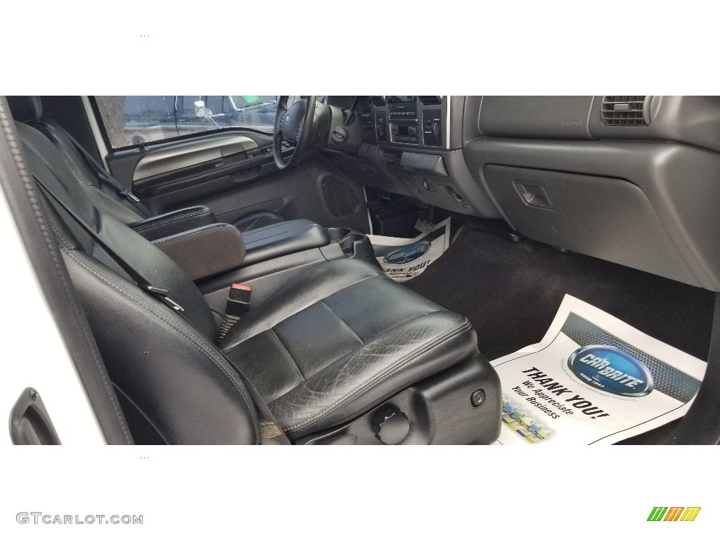 2007 F250 Super Duty Lariat SuperCab 4x4 - Oxford White Clearcoat / Black Leather photo #18
