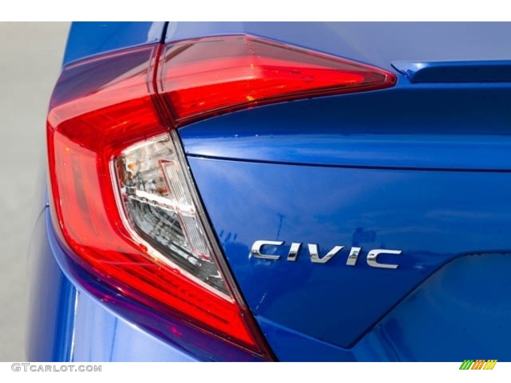 2019 Civic EX Sedan - Agean Blue Metallic / Black photo #6