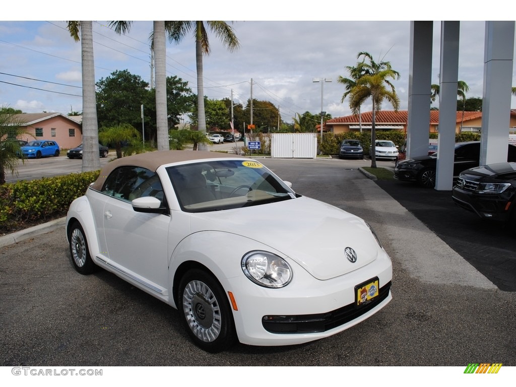 2013 Beetle 2.5L Convertible - Candy White / Beige photo #1