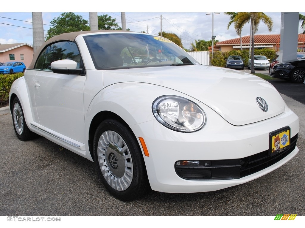 2013 Beetle 2.5L Convertible - Candy White / Beige photo #2