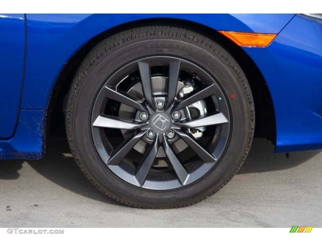 2019 Civic EX Sedan - Agean Blue Metallic / Black photo #11