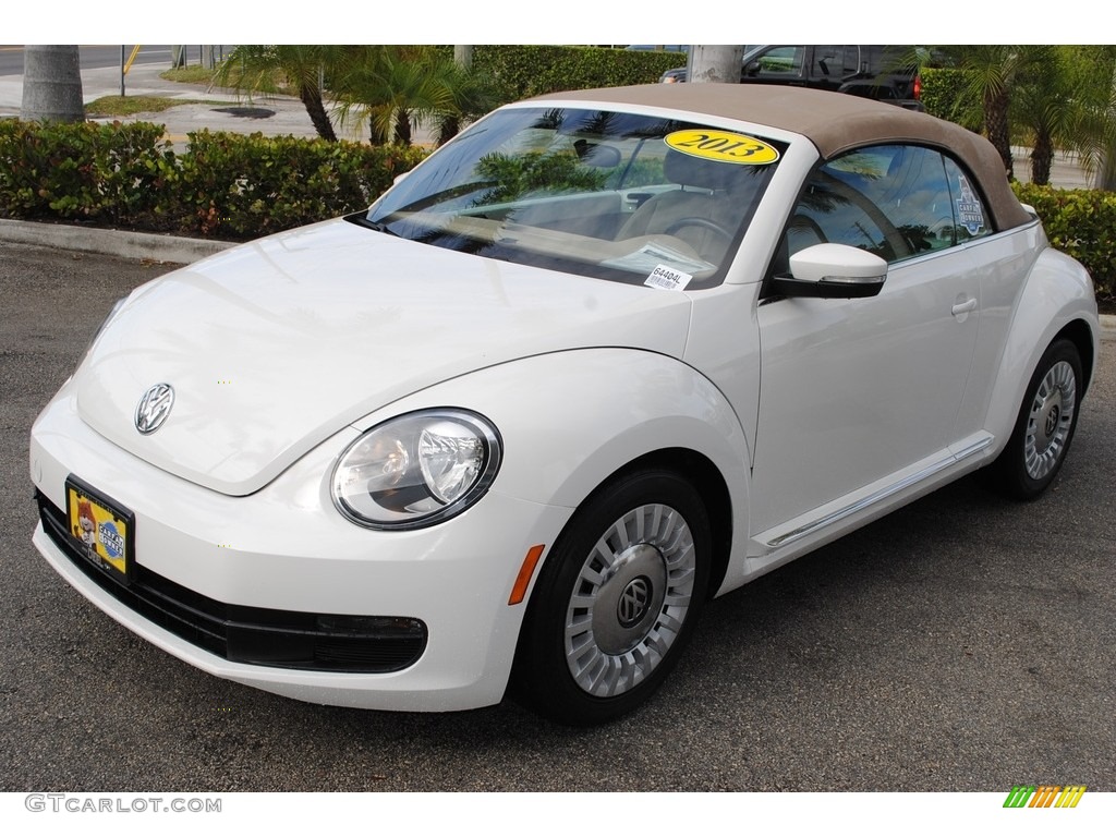 2013 Beetle 2.5L Convertible - Candy White / Beige photo #4