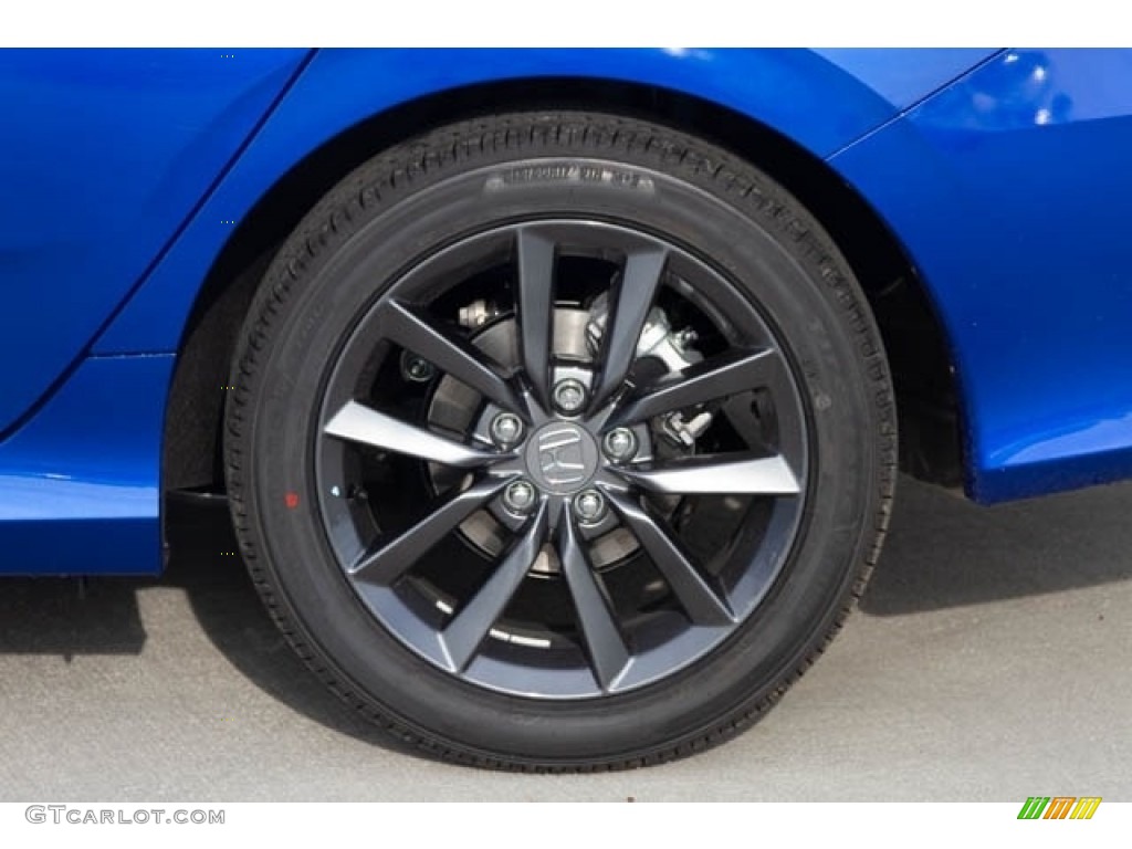2019 Civic EX Sedan - Agean Blue Metallic / Black photo #12