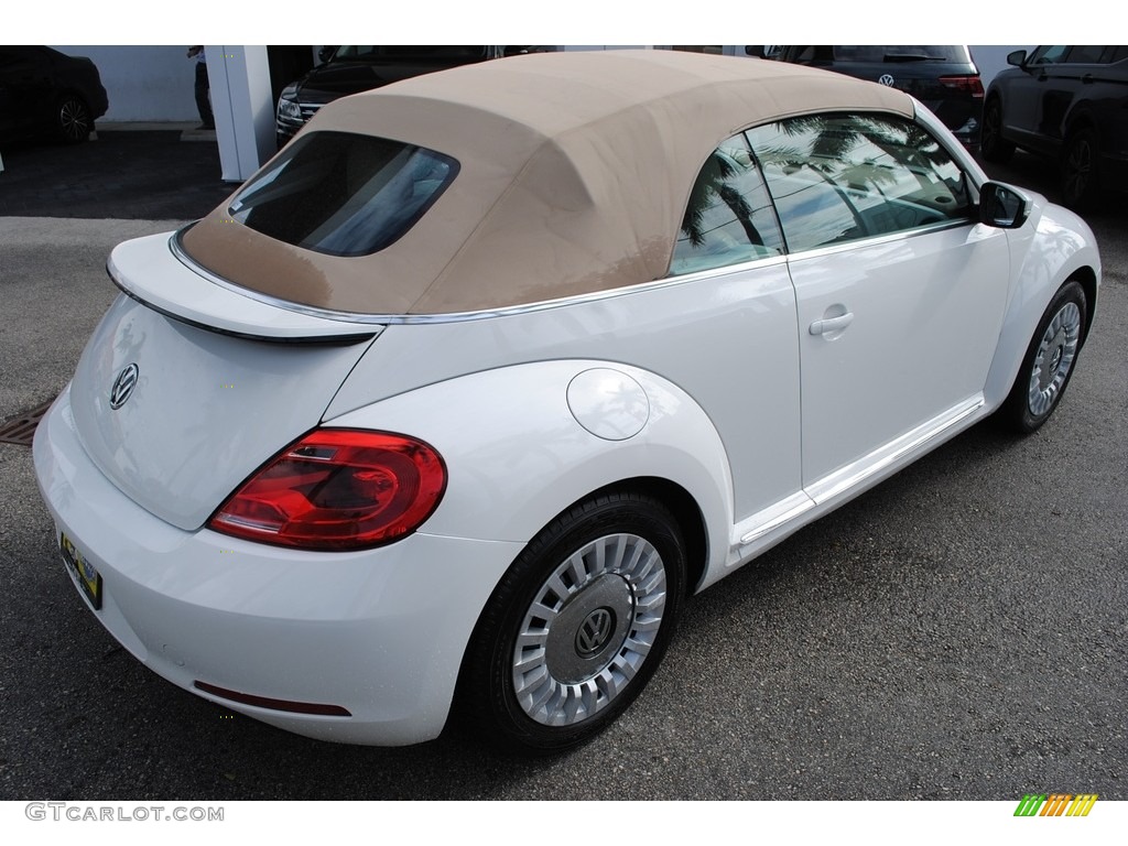 2013 Beetle 2.5L Convertible - Candy White / Beige photo #8