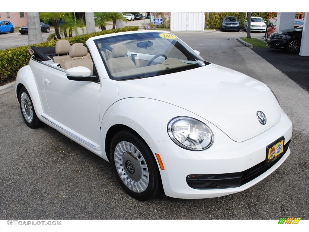 2013 Beetle 2.5L Convertible - Candy White / Beige photo #9