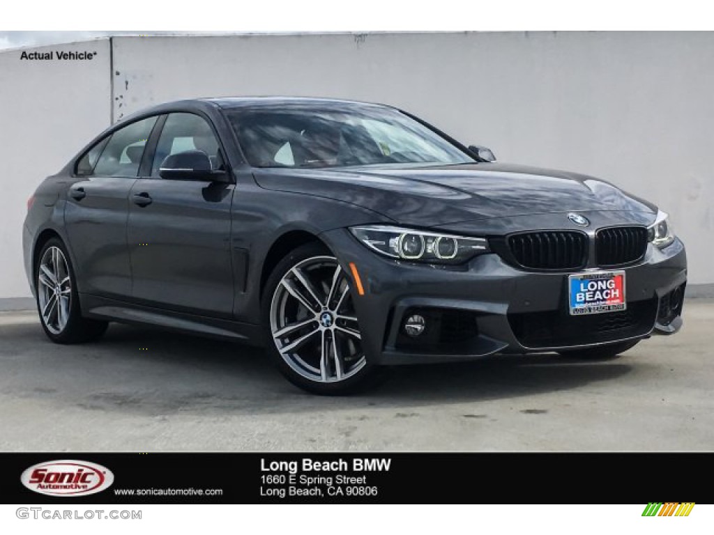 2019 4 Series 440i Gran Coupe - Mineral Grey Metallic / Coral Red photo #1