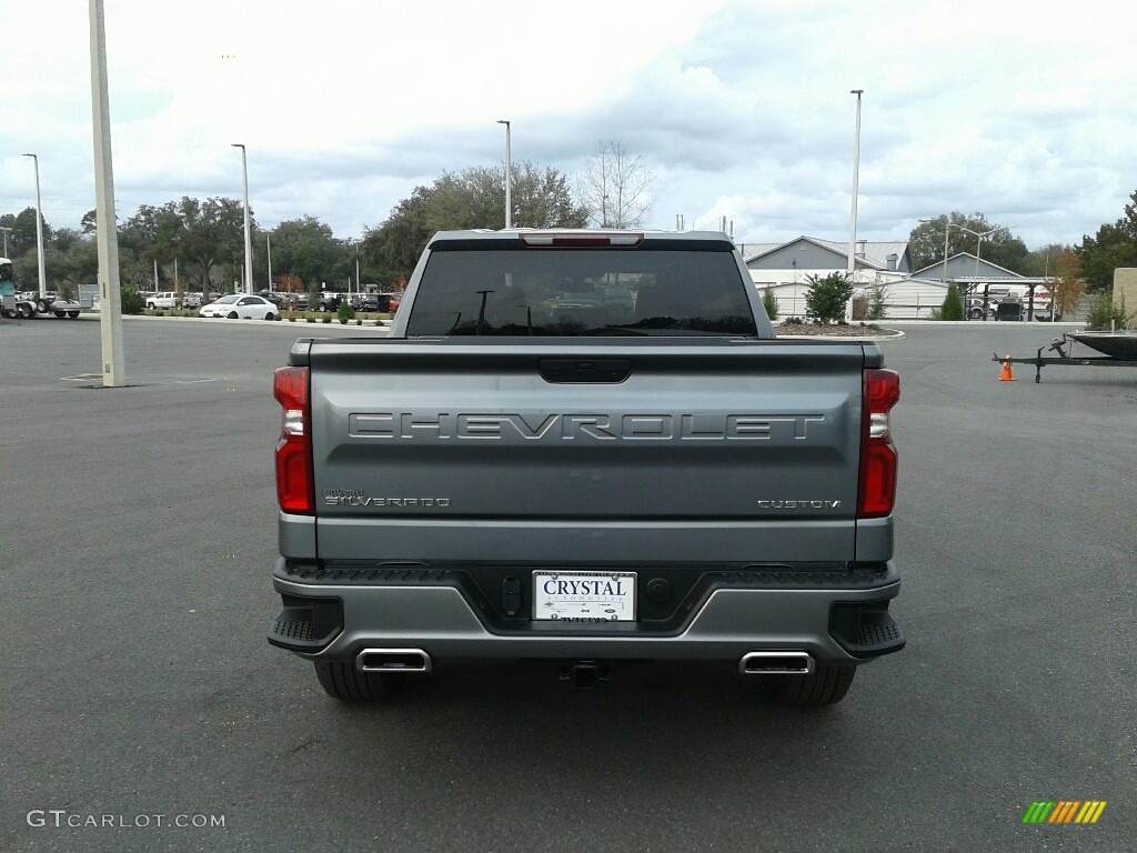 2019 Silverado 1500 Custom Crew Cab 4WD - Satin Steel Metallic / Jet Black photo #4