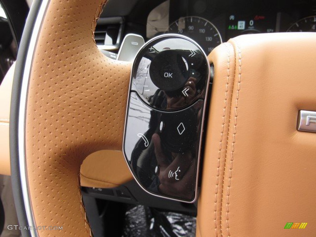 2019 Land Rover Range Rover Velar S Ebony/Tan Steering Wheel Photo #131718546